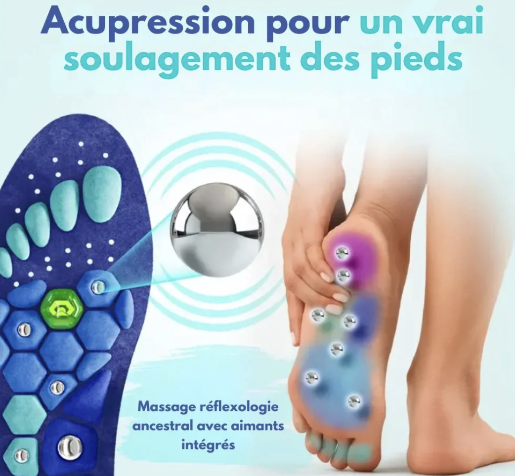 Semelles magnétiques pour la santé holistique pour homme et femme pour soulager les pieds
