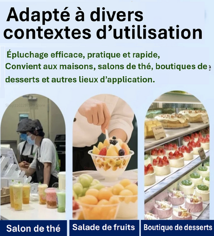 Éplucheur automatique de raisin, ails et fruits à peau fine