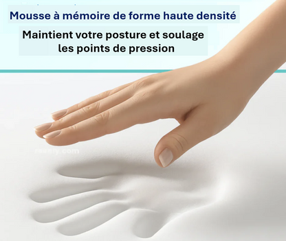Coussin Ergonomique Mousse Mémoire – Soulage le Dos & Améliore la Posture